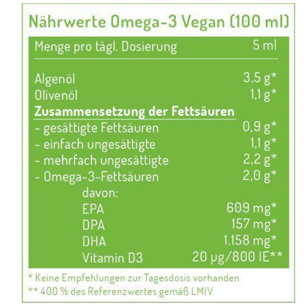 Dreierpack Veganes Omega-3 Öl (Zitrone)